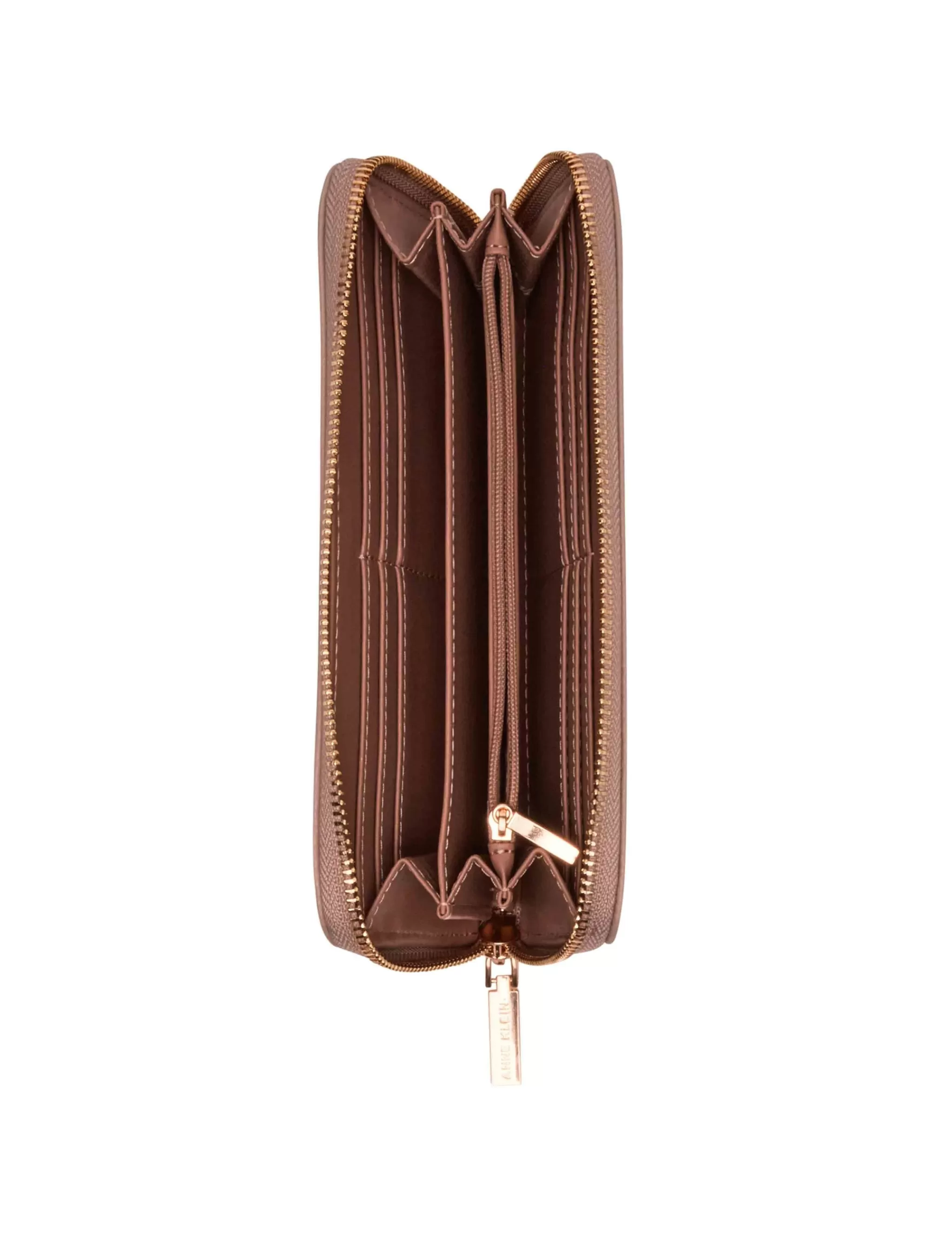Online Anne Klein AK Boxed Slim Zip Wallet With Bow Detailing And Wristlet Strap Stone