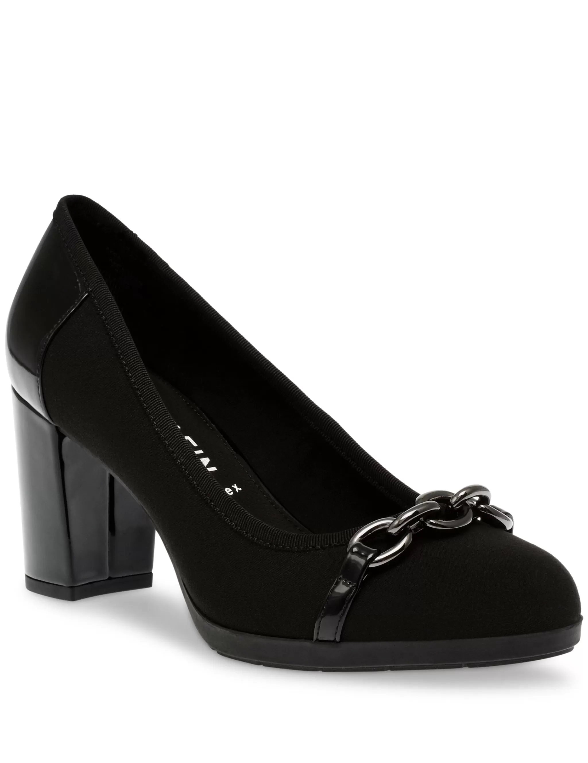 Shop Anne Klein Celina Dress Pump Black Stretch