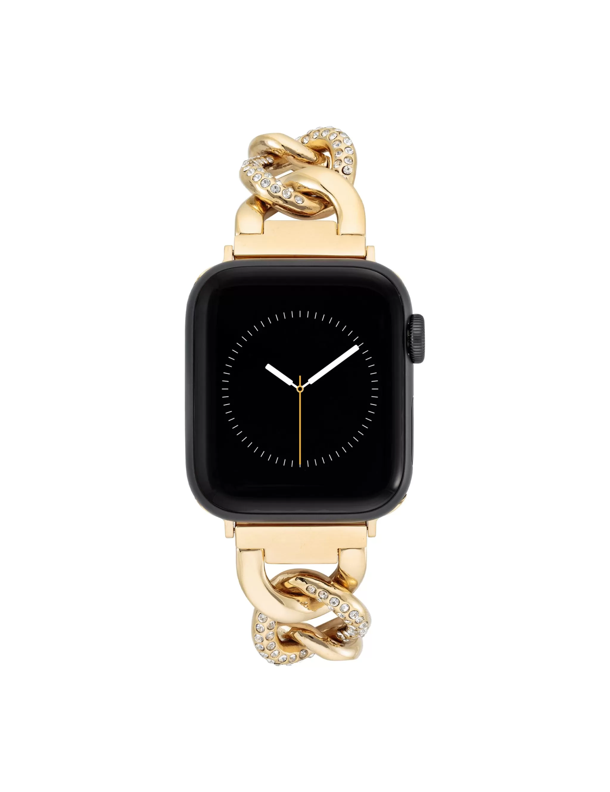 Cheap Anne Klein Chain Link Bracelet Band With Premium Crystals For Apple Watch®