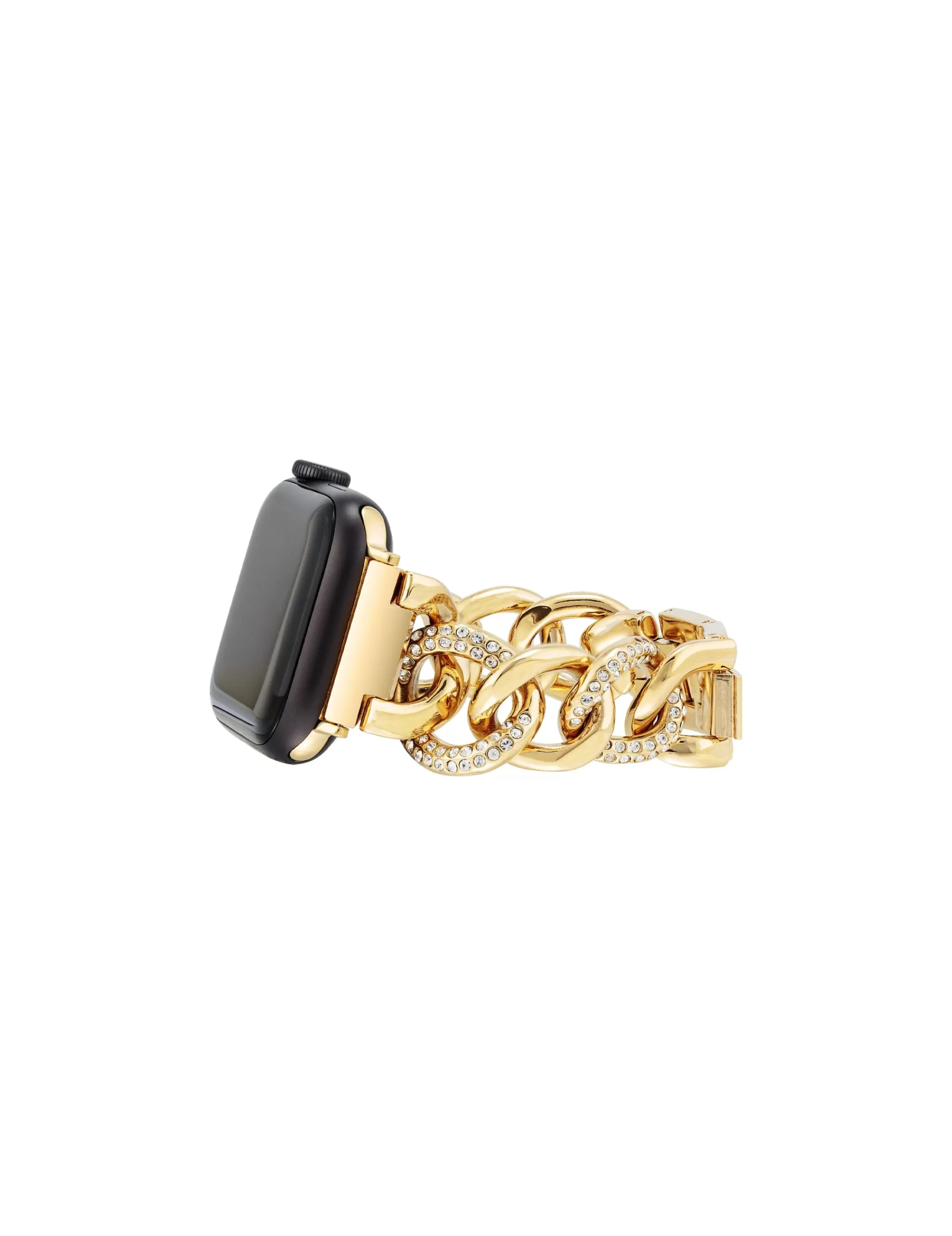 Cheap Anne Klein Chain Link Bracelet Band With Premium Crystals For Apple Watch®