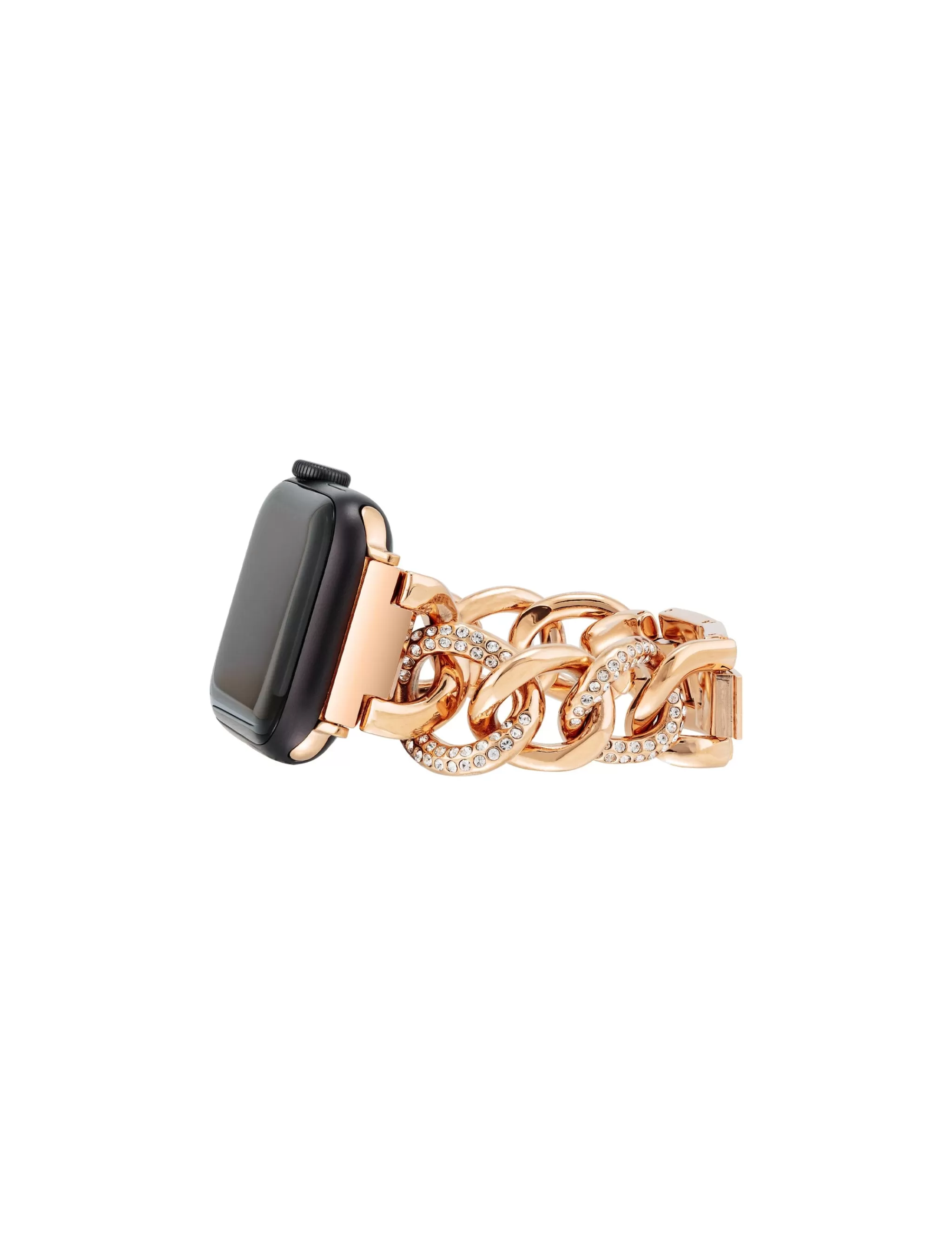 Discount Anne Klein Chain Link Bracelet Band With Premium Crystals For Apple Watch®