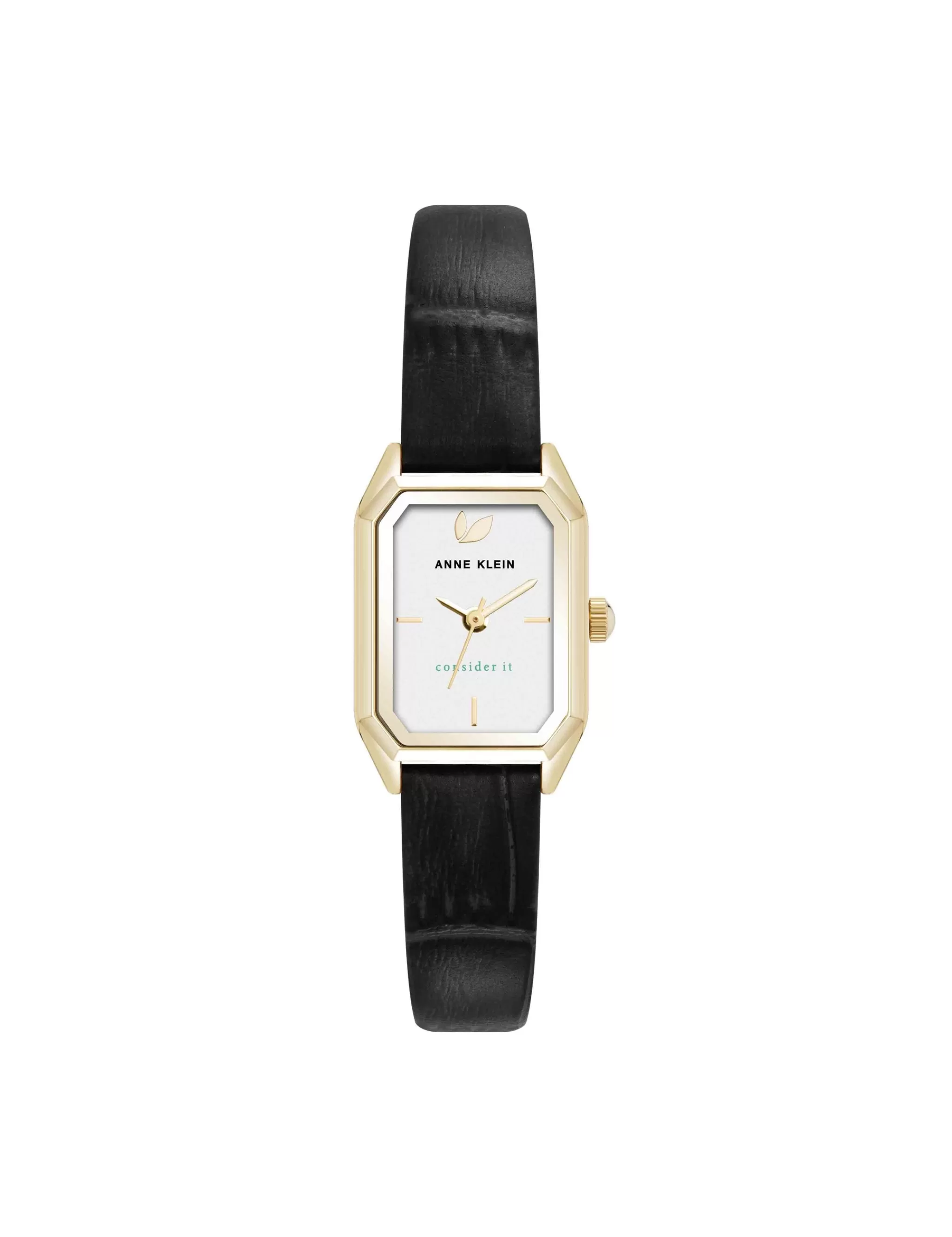 Online Anne Klein Consider It Octagonal Leather Band Watch