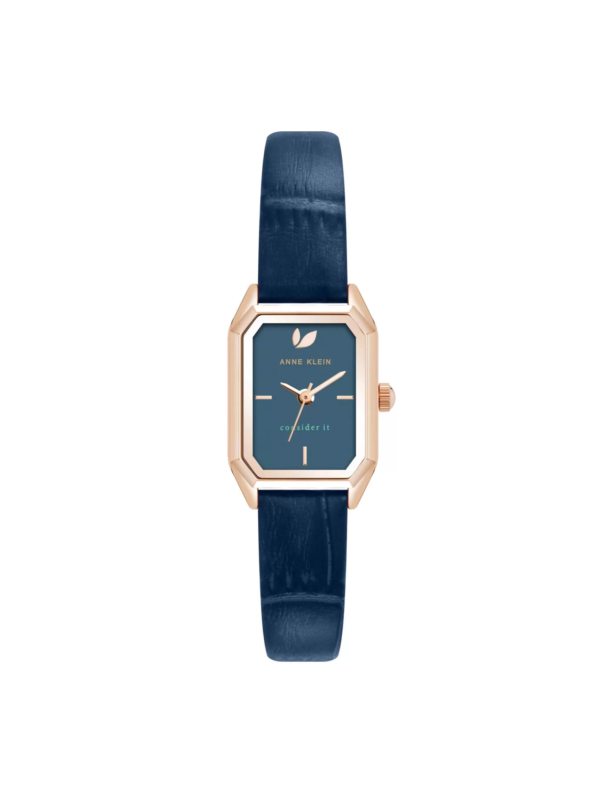 Online Anne Klein Consider It Octagonal Leather Band Watch
