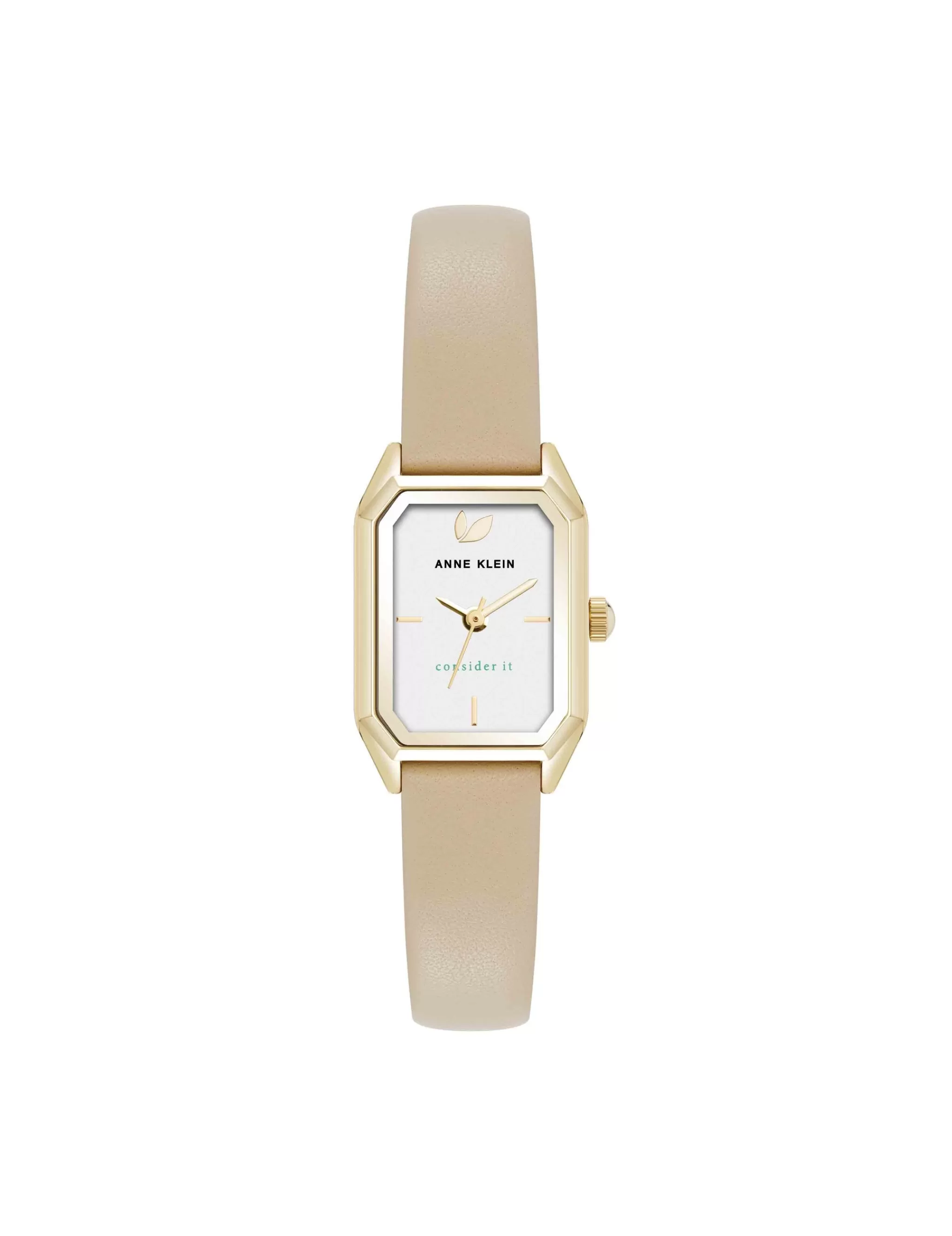 Outlet Anne Klein Consider It Octagonal Leather Band Watch