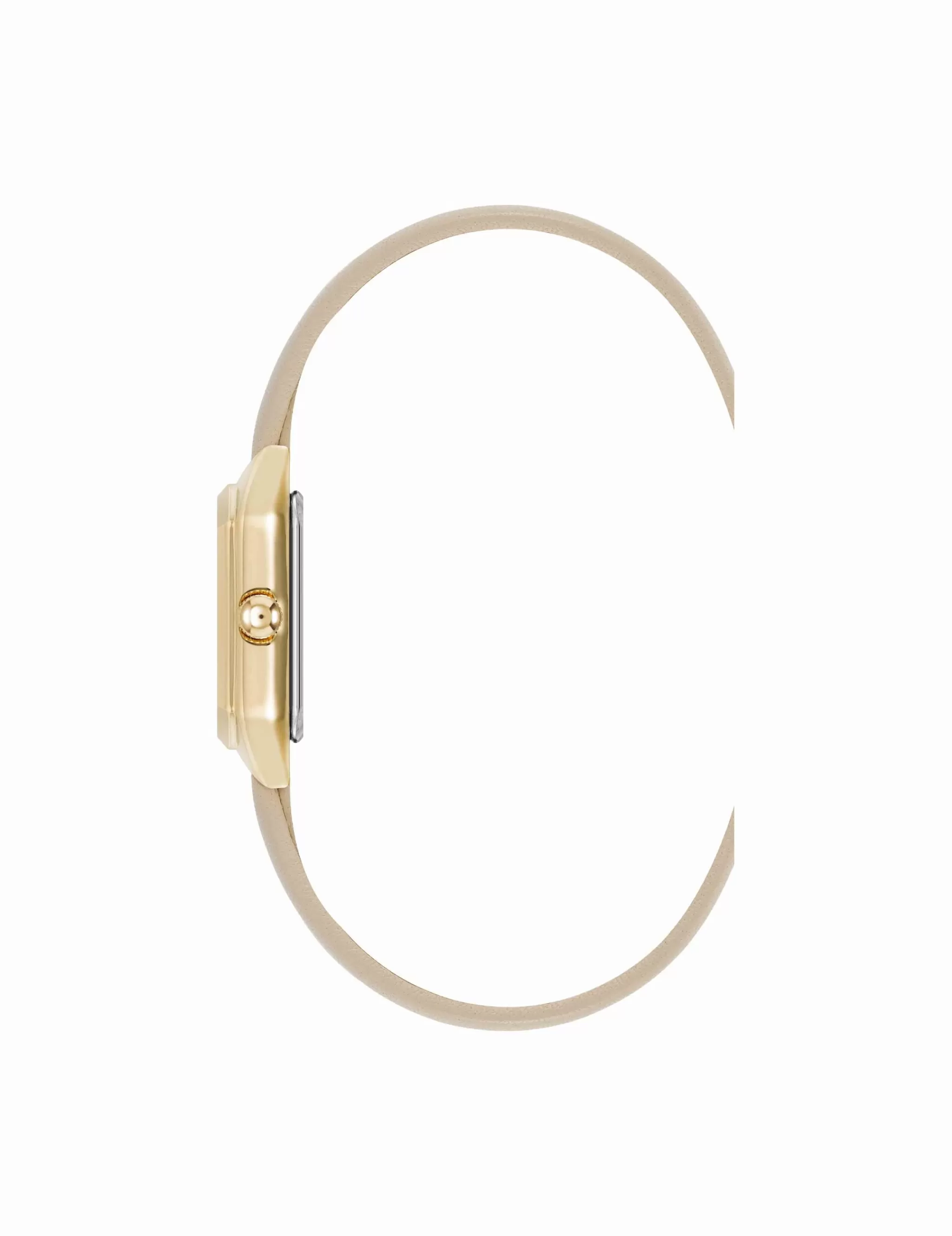 Fashion Anne Klein Consider It Octagonal Leather Band Watch