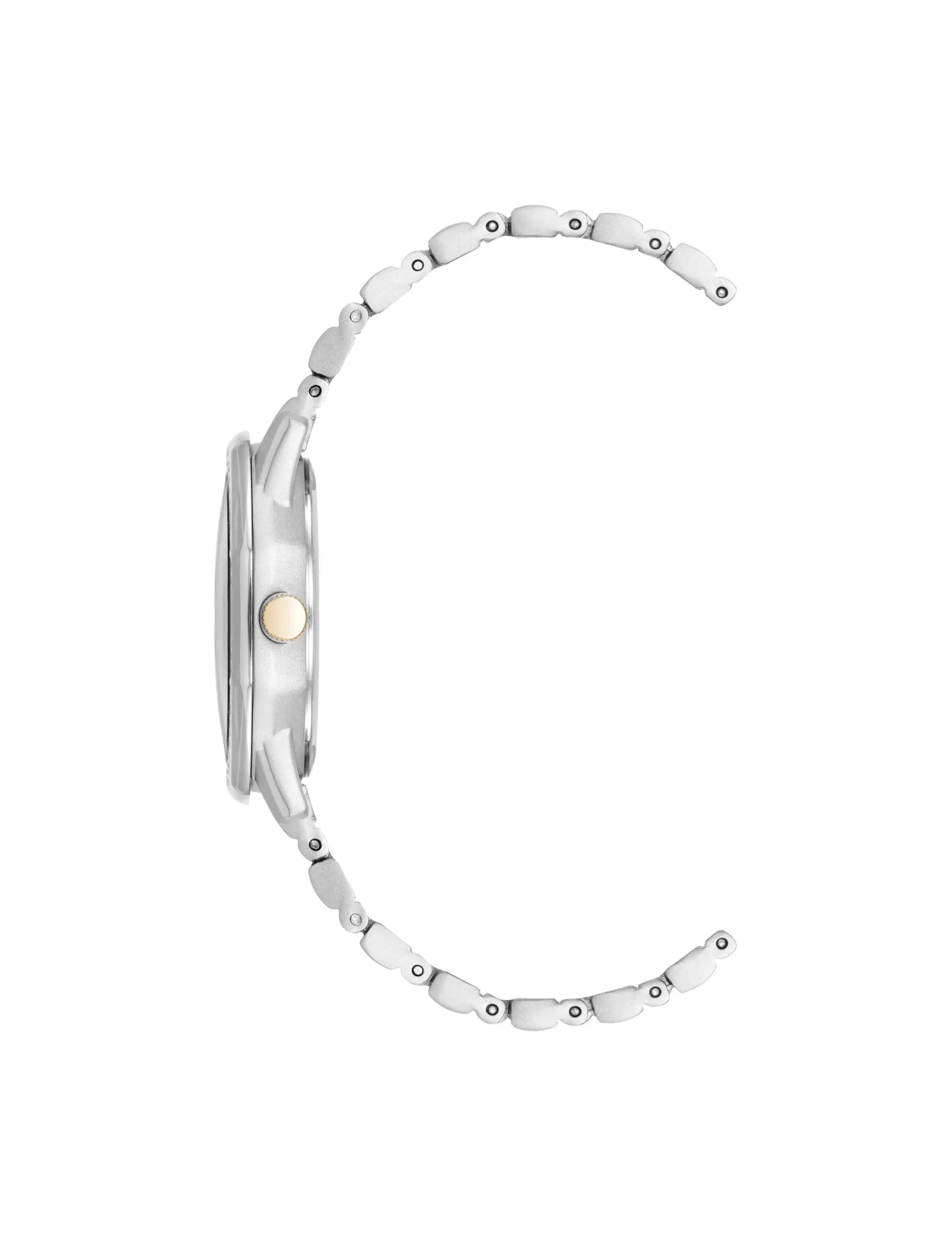 Fashion Anne Klein Crystal Accented Octagonal Case Watch