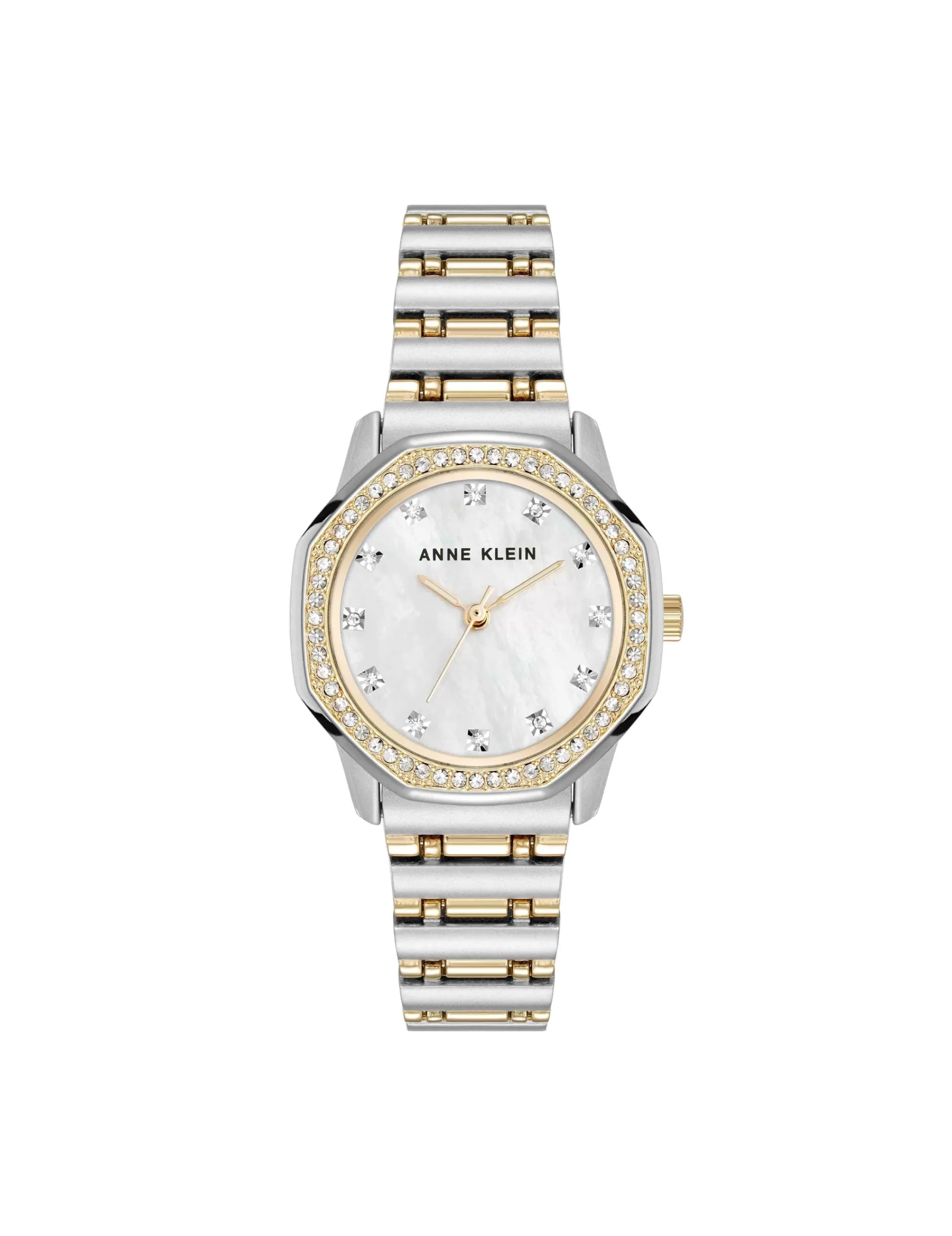 Flash Sale Anne Klein Crystal Accented Octagonal Case Watch