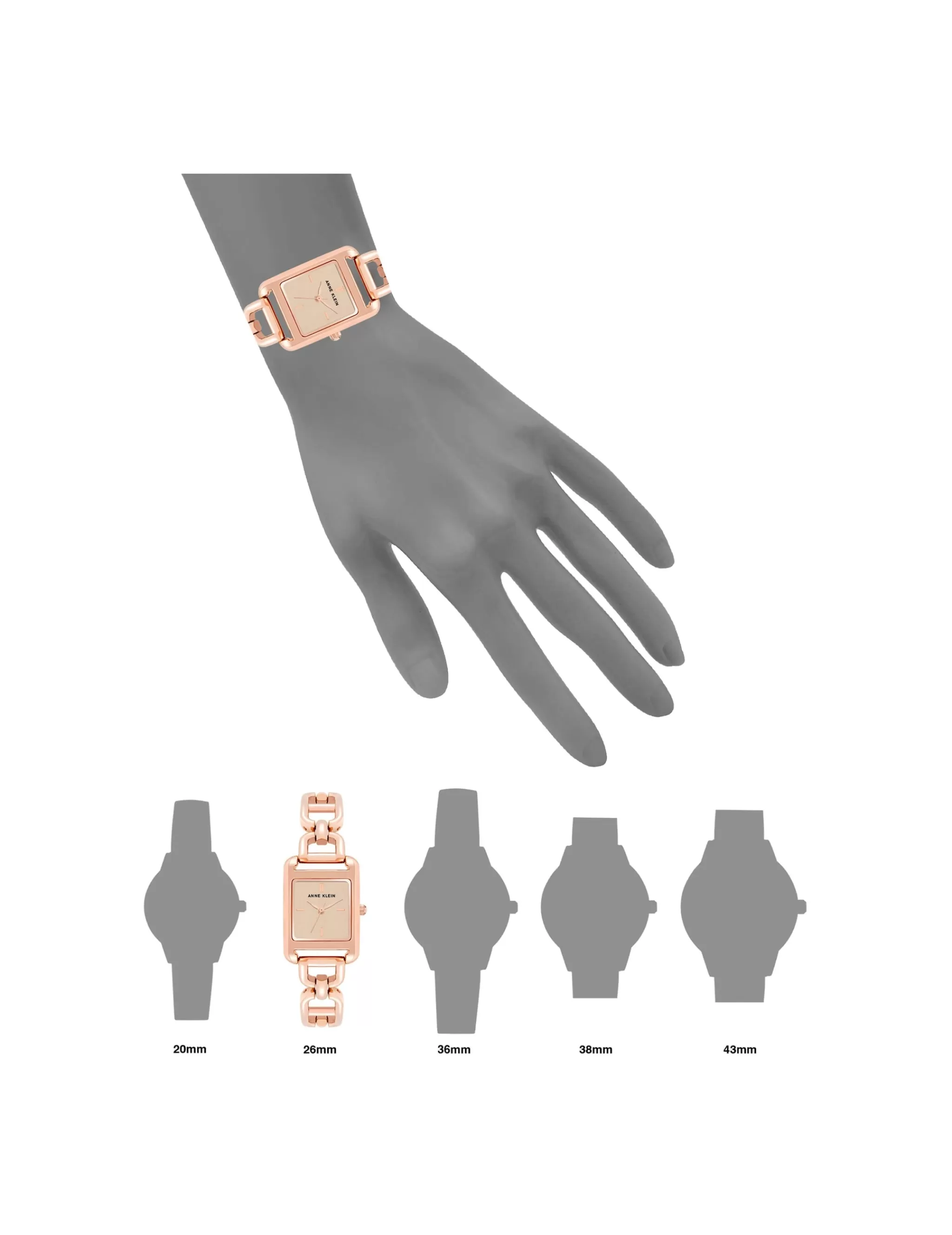 New Anne Klein Heritage Link Bracelet Watch Rose Gold-Tone