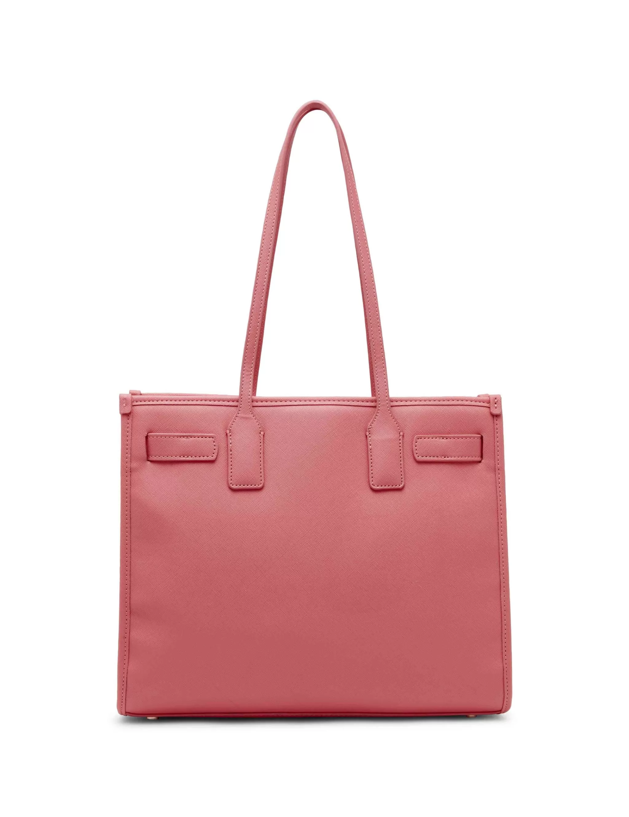 New Anne Klein Large Structured Tote With Luggage Tag Ocean Coral