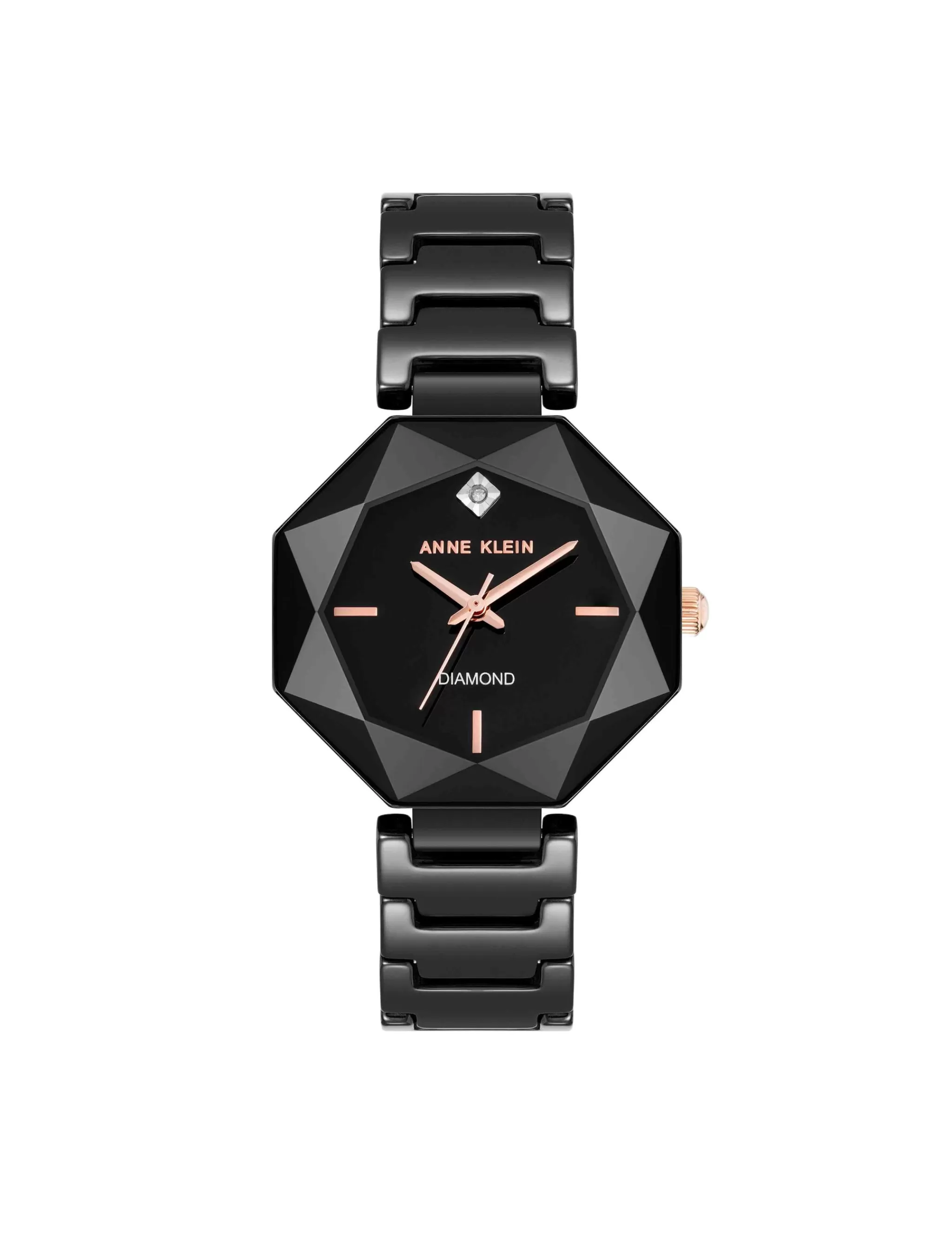 Cheap Anne Klein Octagonal Ceramic Diamond Dial Bracelet Watch