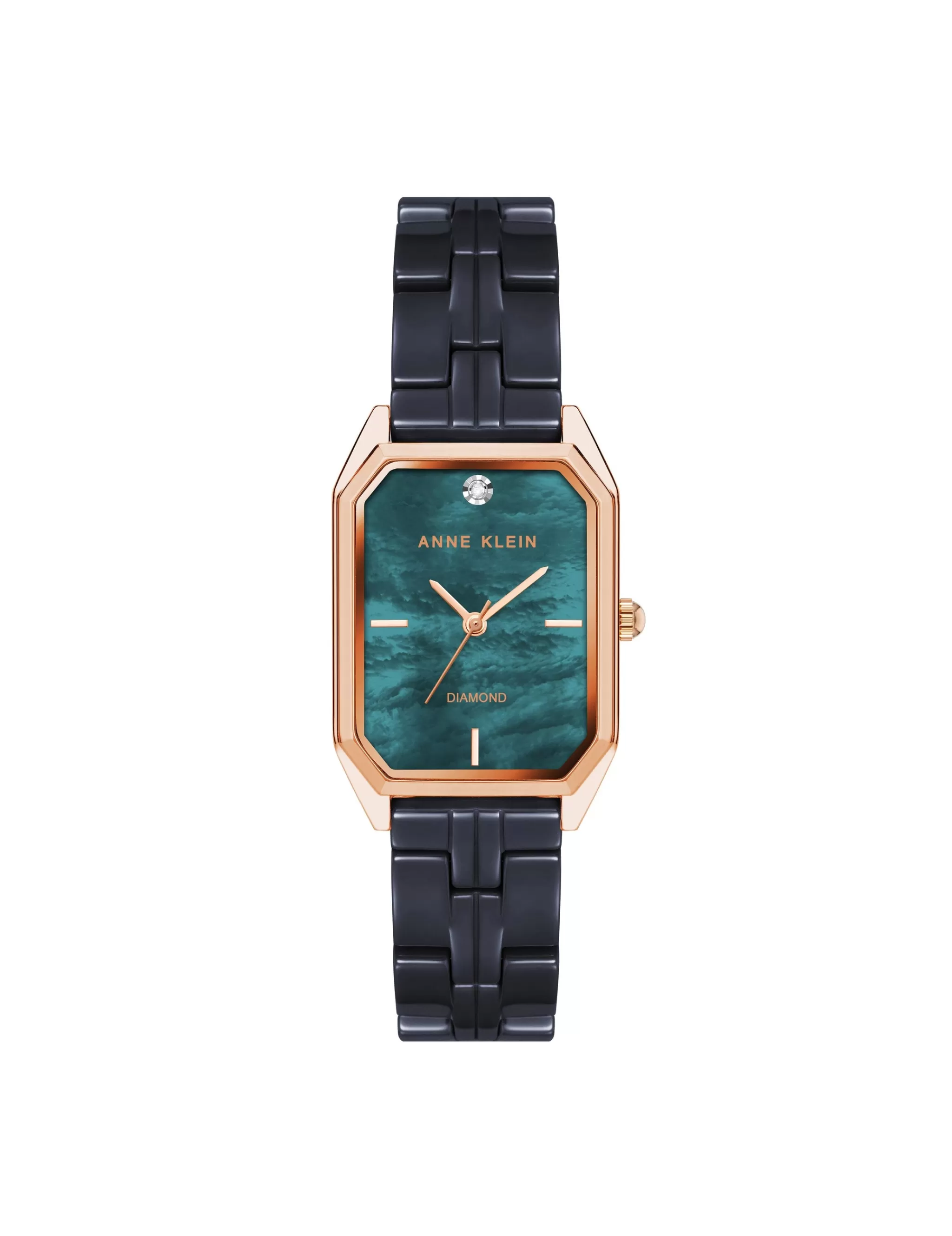 Flash Sale Anne Klein Octagonal Ceramic Diamond Dial Watch