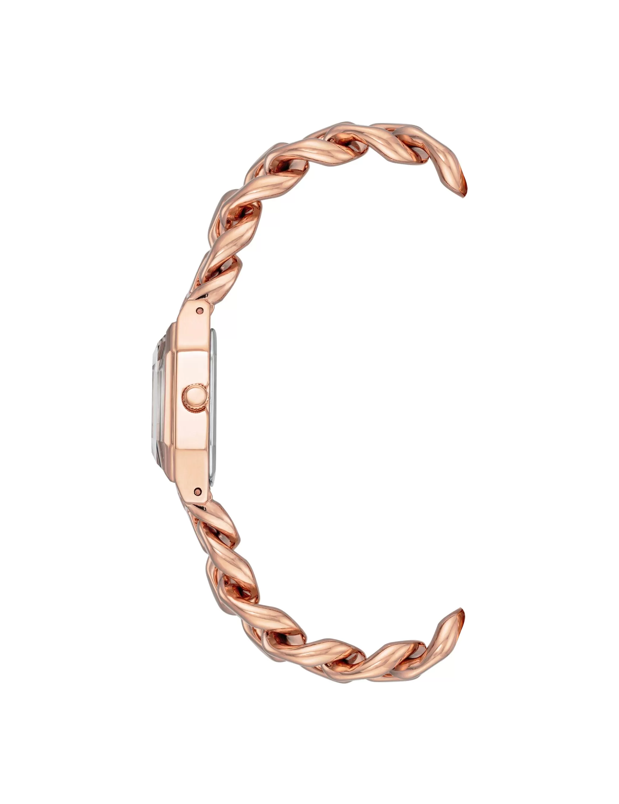 Online Anne Klein Octagonal Crystal Accented Chain Bracelet Watch Rose Gold-Tone