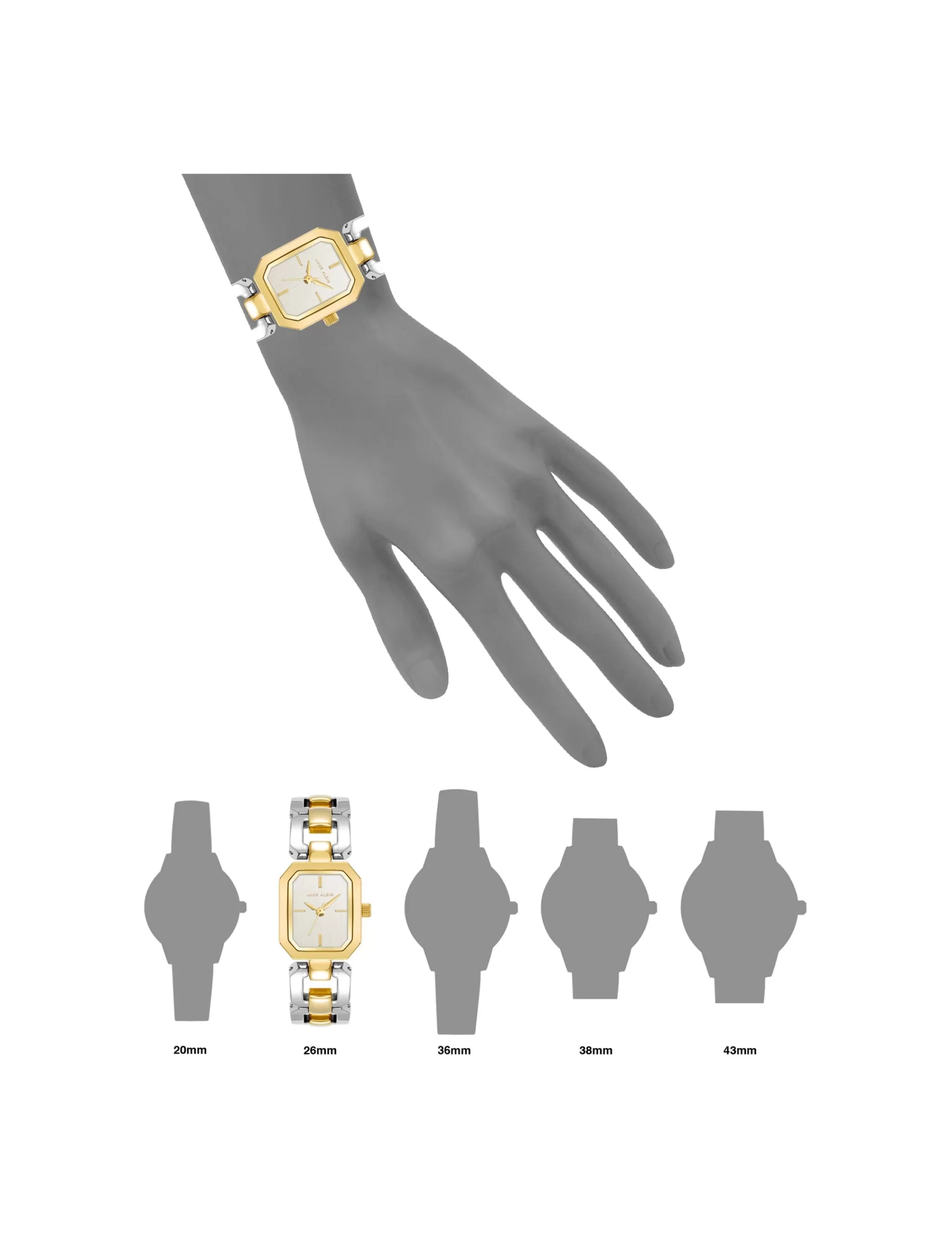 Sale Anne Klein Octagonal Link Bracelet Watch