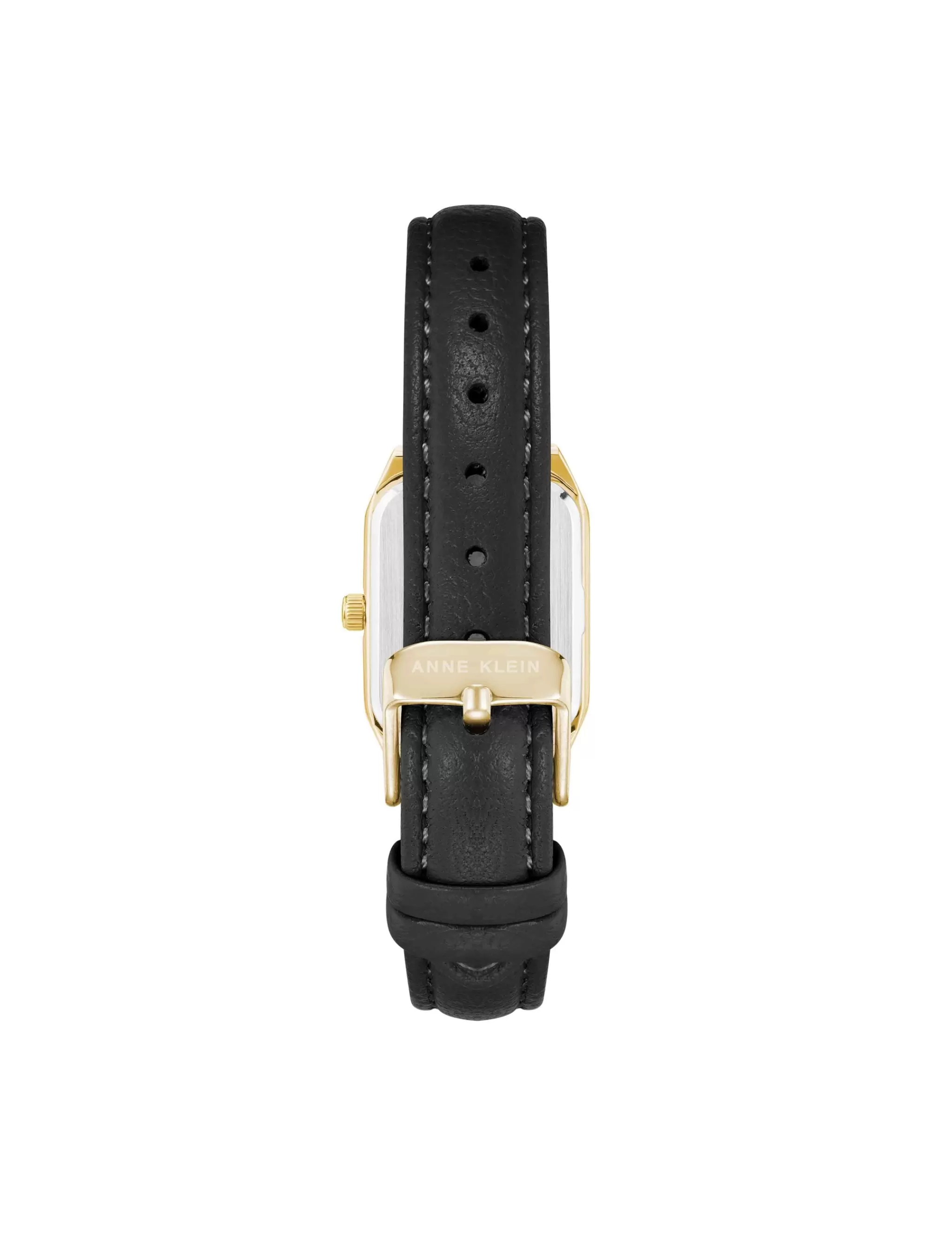 Outlet Anne Klein Octagonal Shaped Leather Strap Watch
