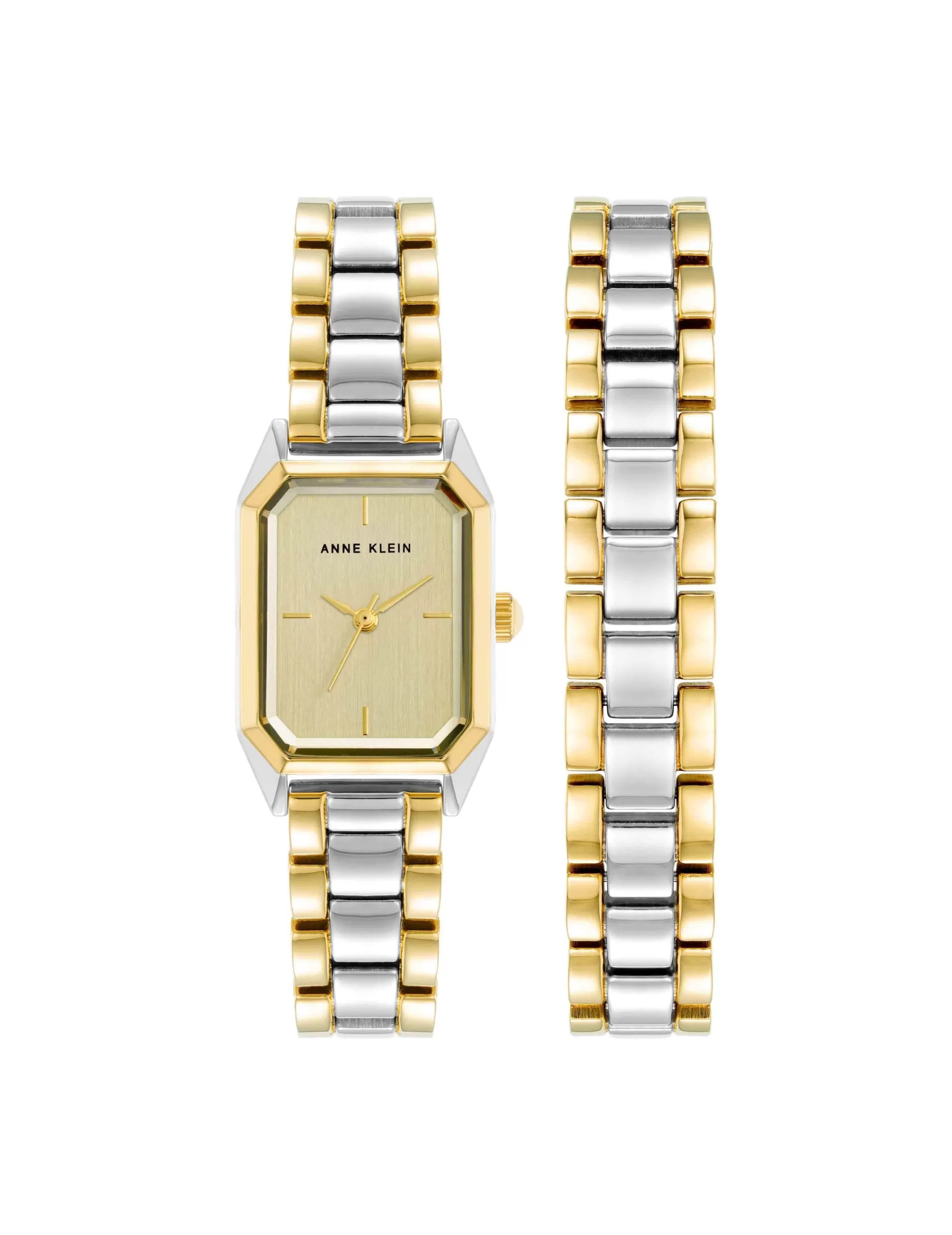 New Anne Klein Octagonal Watch And Bracelet Set