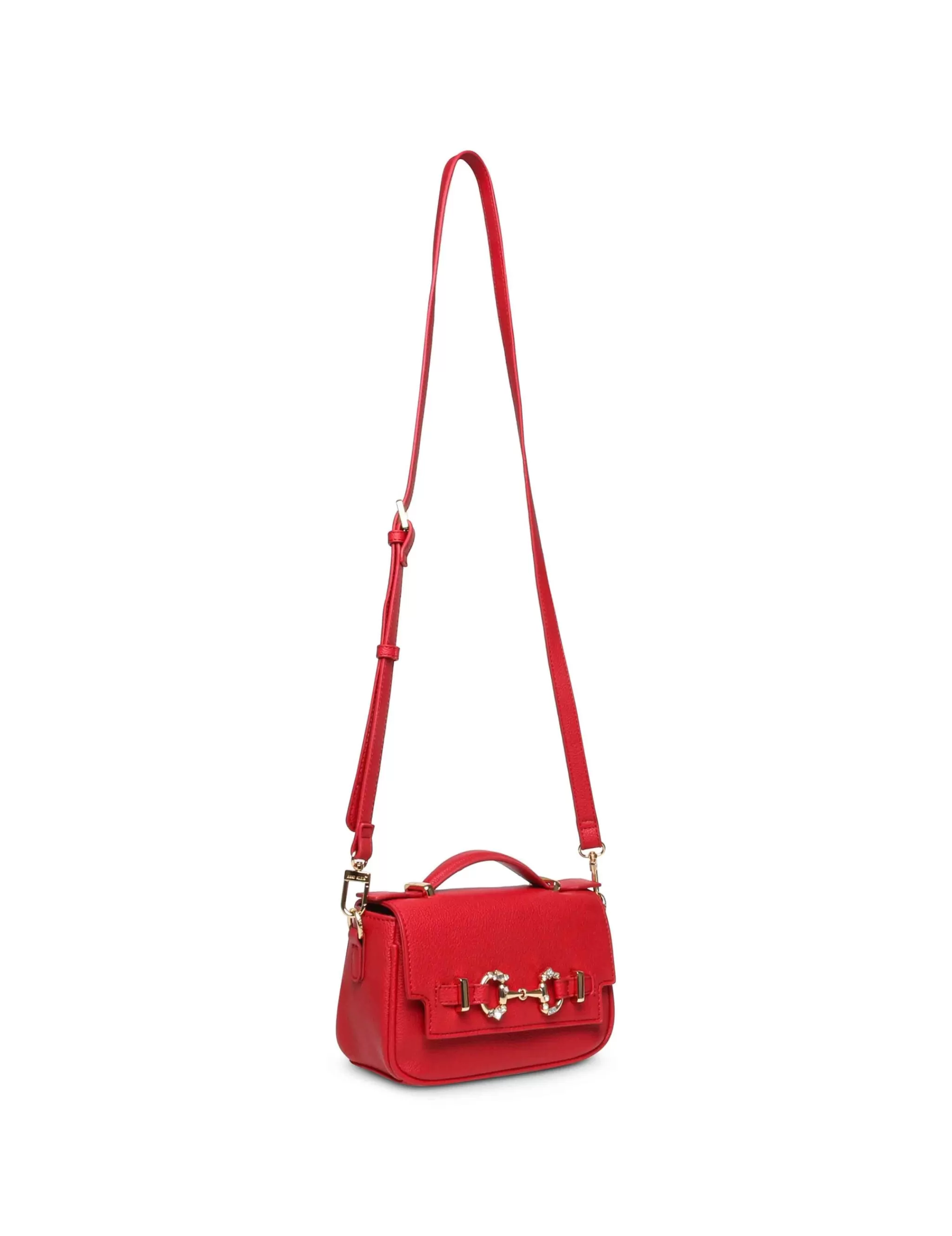 Cheap Anne Klein Top Handle Flap Crossbody With Embellished Horse Bit Detailing